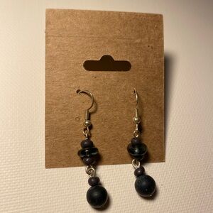 Handmade Stone and Glass Bead Earrings